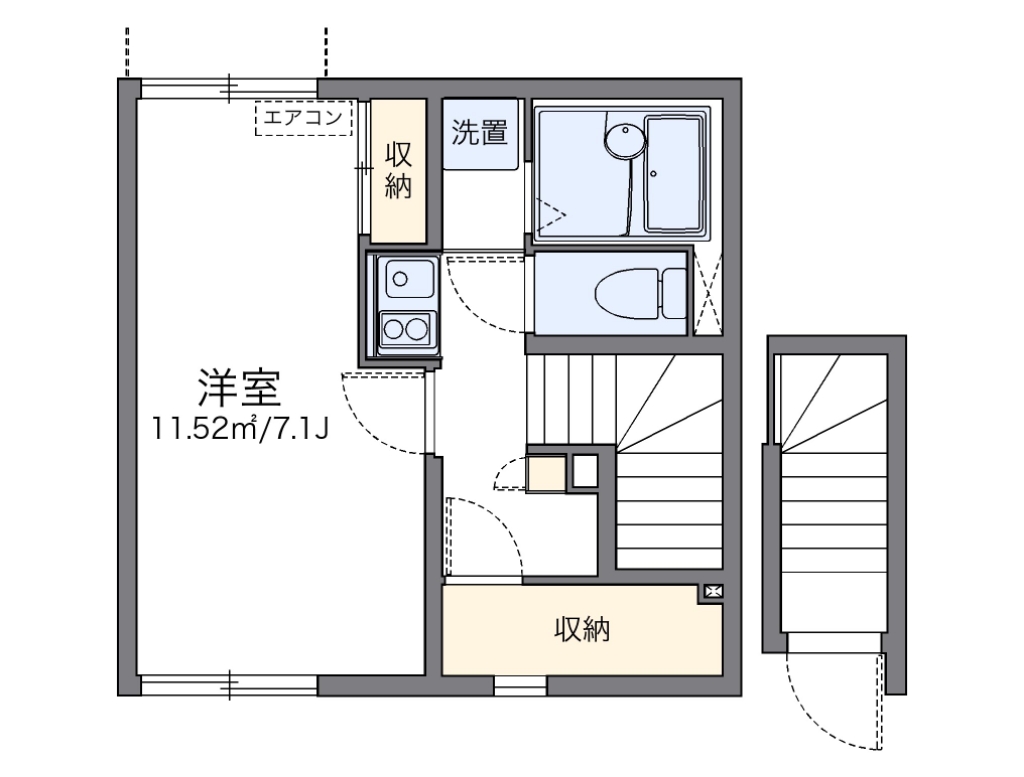 レオネクストスペンド 202号室 間取り