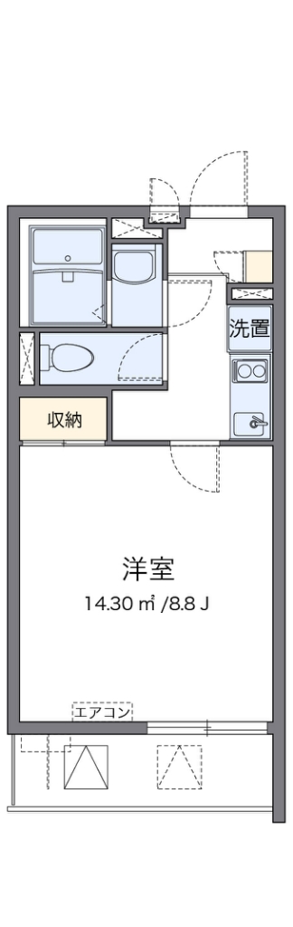 クレイノグラシアス　ツー 201号室 間取り