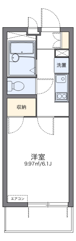 レオパレスすずしろ 404号室 間取り