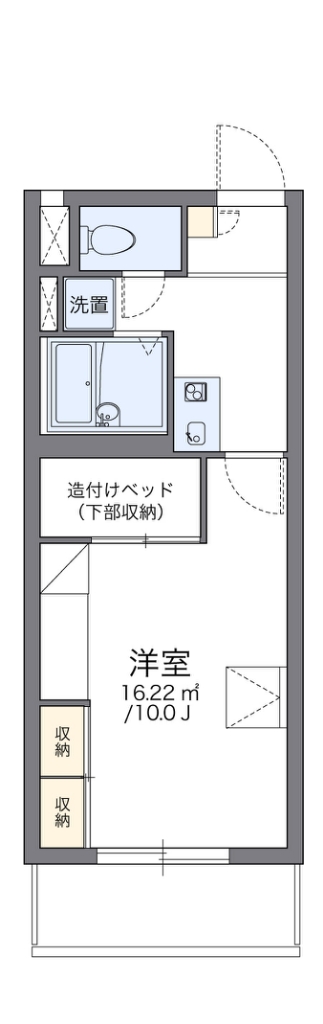 レオパレスグレイスフル 302号室 間取り