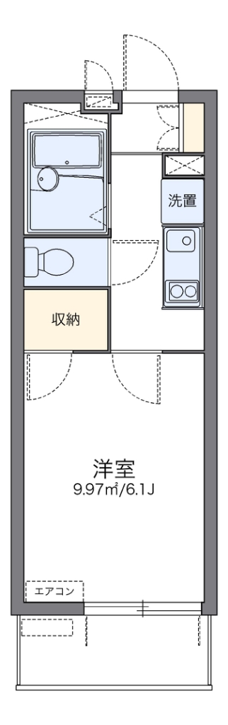 レオパレスネストⅢ 202号室 間取り