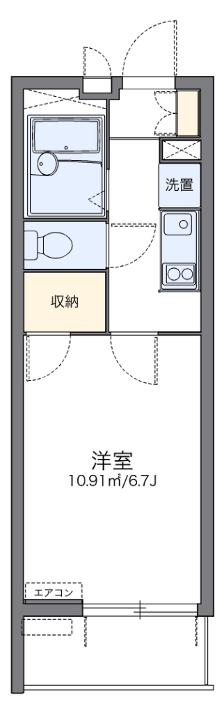 レオパレスオリーブハウスⅤ 205号室 間取り