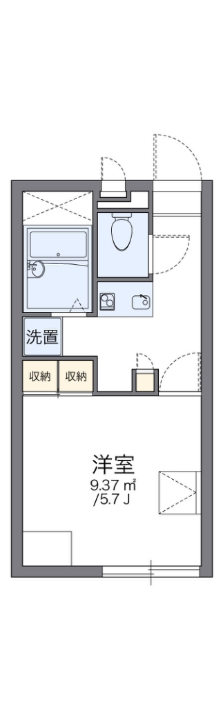 レオパレスグレース 102号室 間取り