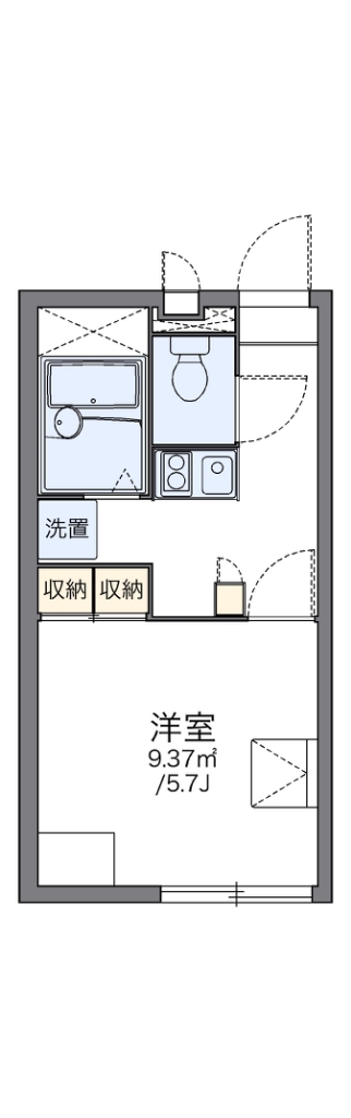 レオパレスソシエ 101号室 間取り