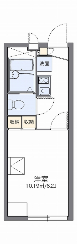 レオパレスアペイロン 102号室 間取り