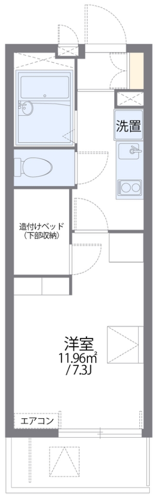 レオパレス小関 107号室 間取り