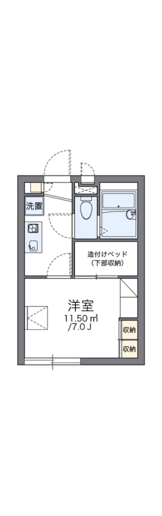 レオパレスＦｉｎｅ　ＶｉｅｗⅡ 202号室 間取り