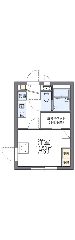 レオパレスＦｉｎｅ　ＶｉｅｗⅡ 201号室 間取り