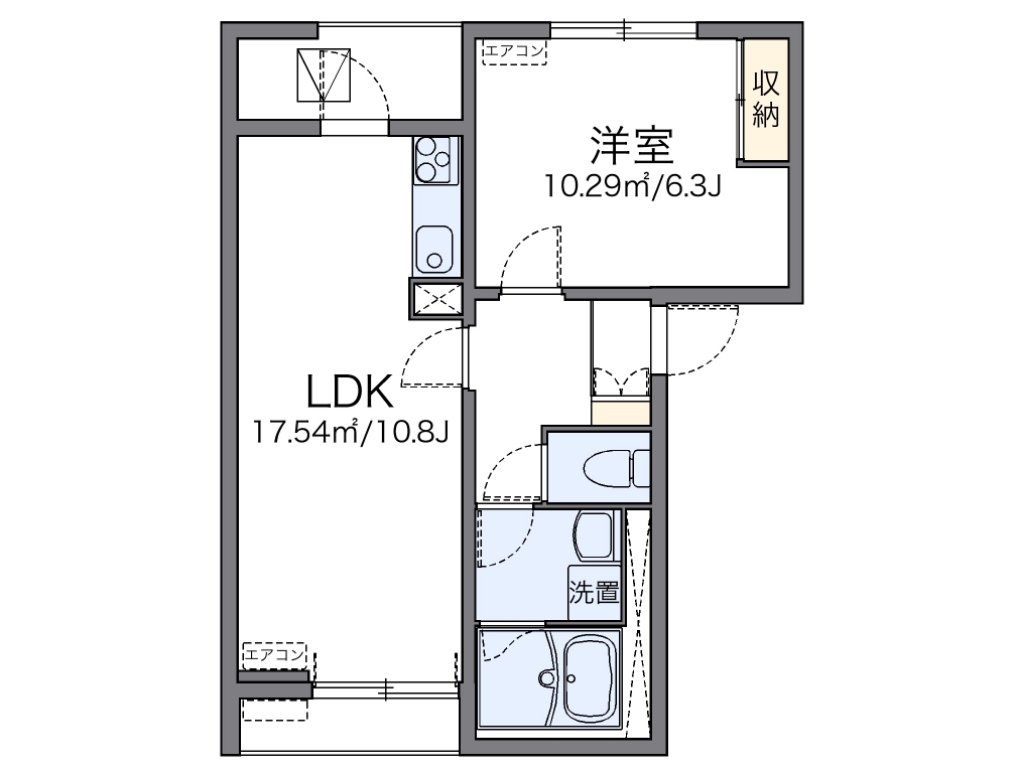 レオネクストオリーブＢ 301号室 間取り