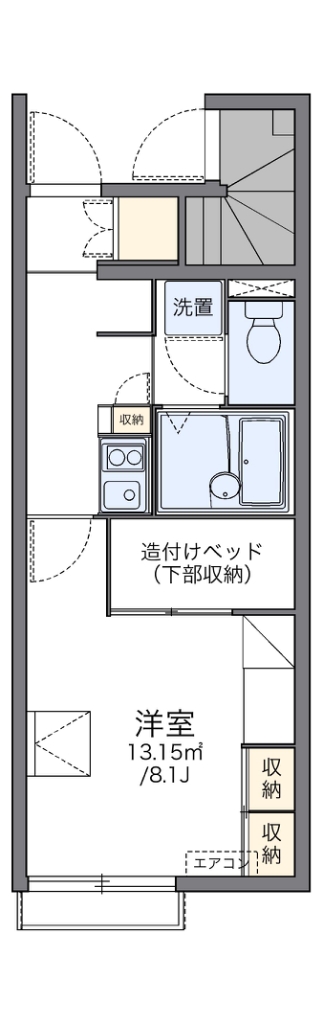 レオパレスグレイシャス 106号室 間取り