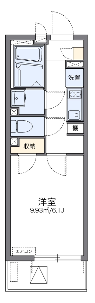 レオネクストラグレージュⅢ 209号室 間取り