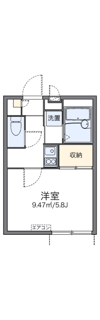 レオパレスエミール 203号室 間取り