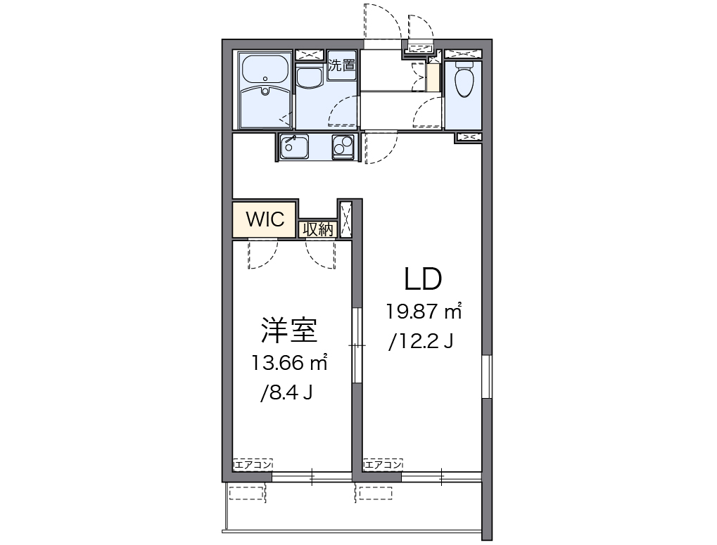 クレイノ八潮 101号室 間取り