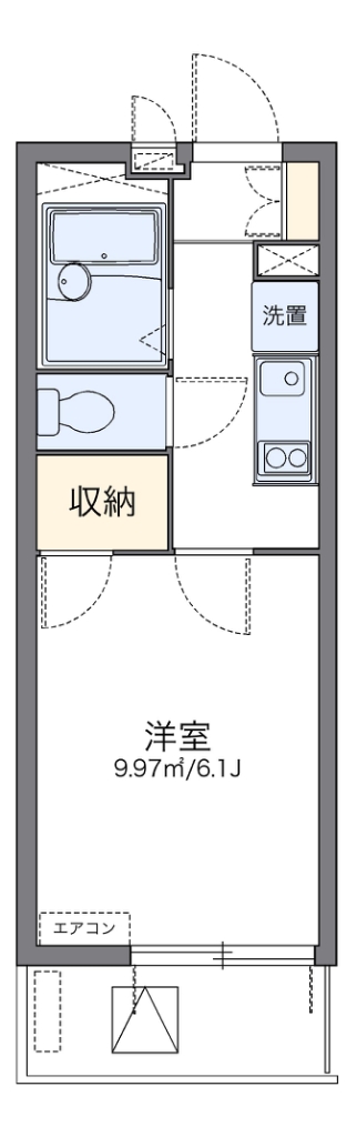 レオパレスＡＳＡＢＡⅡ 303号室 間取り