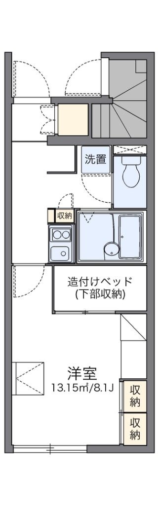 レオパレスビアンネートル 103号室 間取り