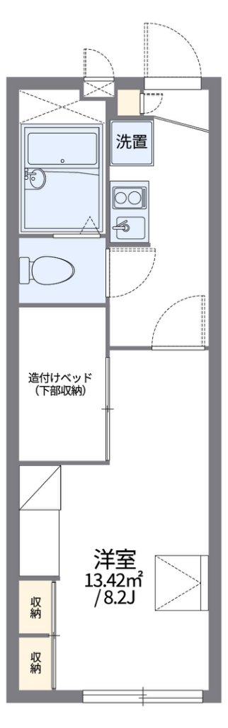 レオパレスボークロワール 204号室 間取り