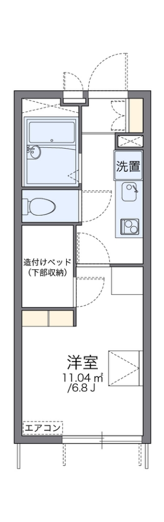 レオパレスＮＡＮＰＥＩ 103号室 間取り