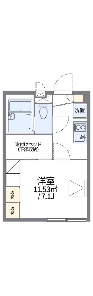 レオパレスブザービーター 203号室 間取り