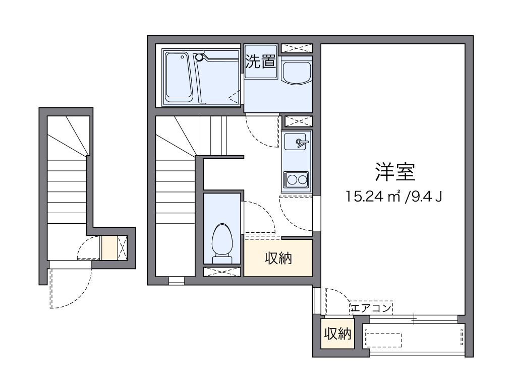 クレイノ向日葵　レジデンス 203号室 間取り