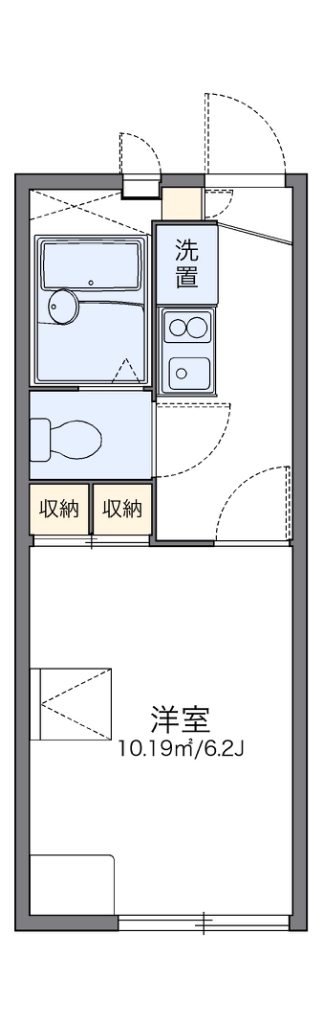 レオパレスチェリー 206号室 間取り