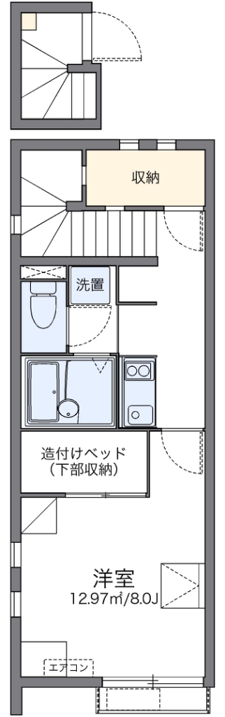 レオネクストレプロットⅢ 201号室 間取り