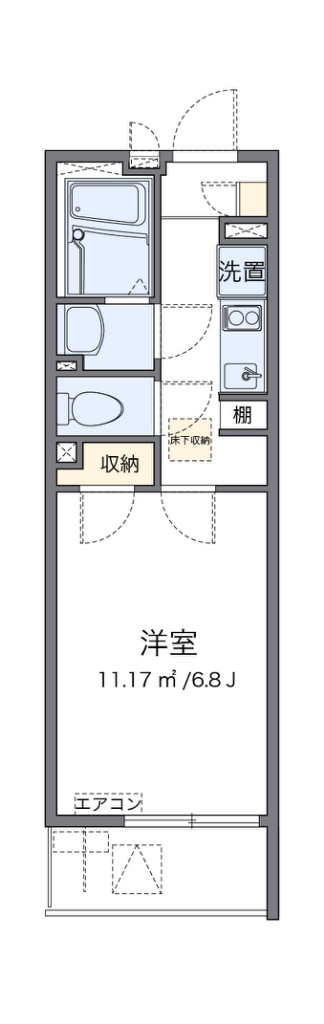 レオネクストさくらブリアン 104号室 間取り