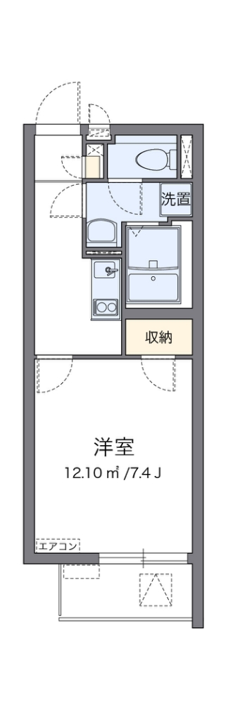 クレイノアムレット横川 102号室 間取り