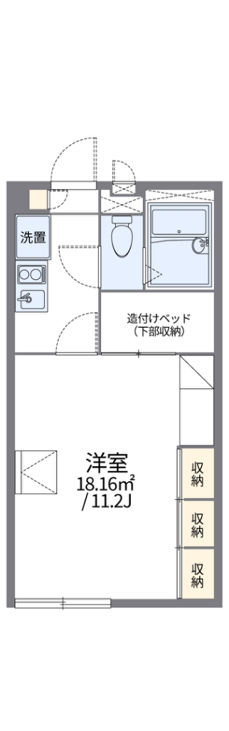 レオパレスグロリアスⅢ 104号室 間取り