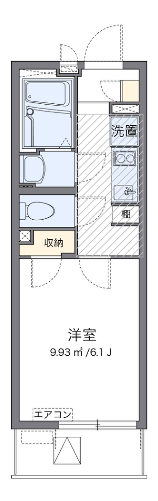 クレイノシャンス 304号室 間取り