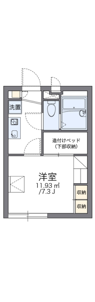 レオパレスフィンエアー 303号室 間取り