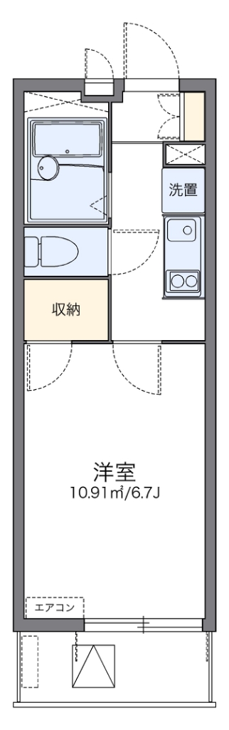 レオパレスブリロ上戸田 205号室 間取り