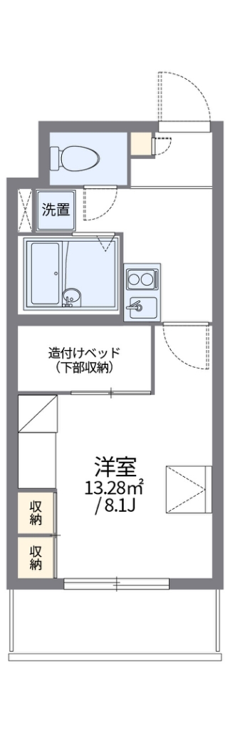 レオパレスパルコートＡ 408号室 間取り