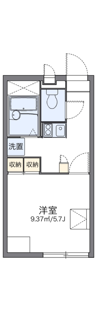 レオパレスリバストン 207号室 間取り