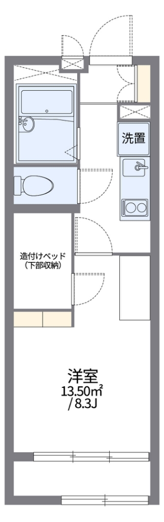 レオパレスセードルⅡ 203号室 間取り