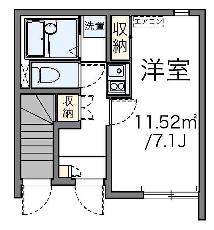 プルートス 101号室 間取り