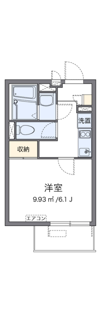 クレイノプレアデス 102号室 間取り