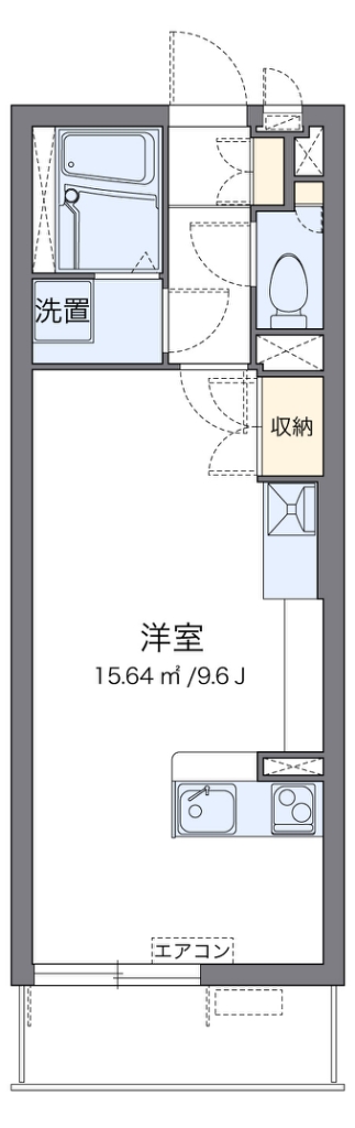 ミランダキャトル 105号室 間取り