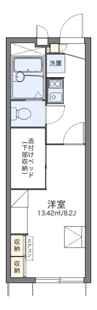 レオパレスソルヴェーグ 107号室 間取り