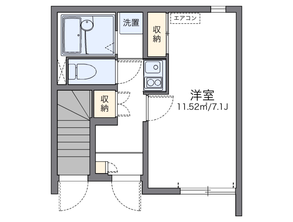 レオネクストプルートス 101号室 間取り