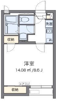 レーヴ　かえで 201号室 間取り