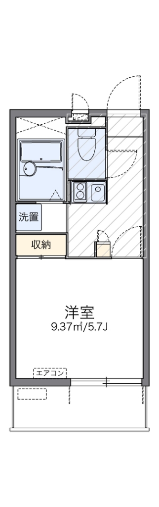 レオパレスすず 102号室 間取り