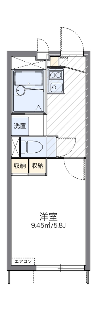 レオパレステン 106号室 間取り