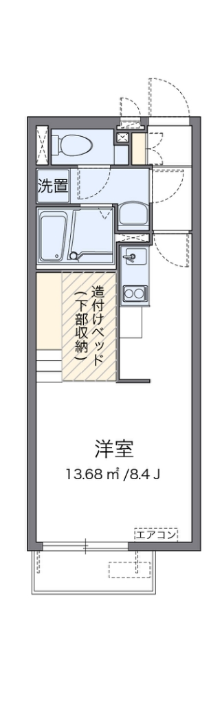 ミランダソレーユ 105号室 間取り