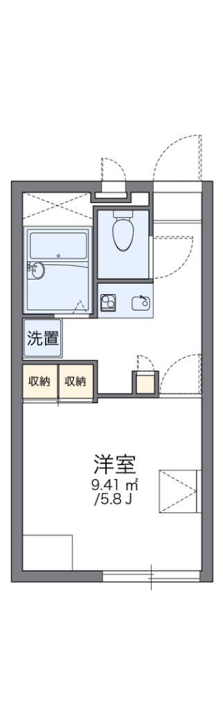 レオパレスプラエ 104号室 間取り