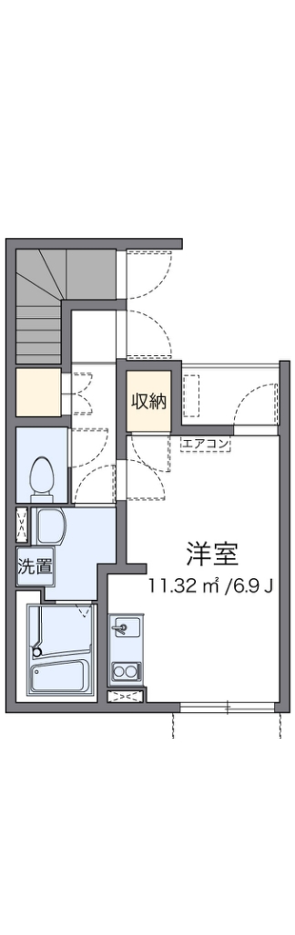 クレイノ浜田山Ｂ 102号室 間取り