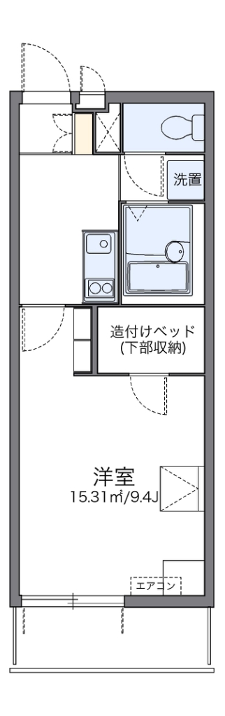 レオパレスエミールプラザ 411号室 間取り