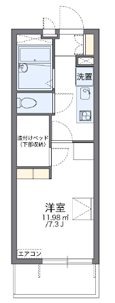 西本郷 208号室 間取り