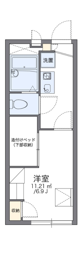 レオパレスグランツⅡ 214号室 間取り