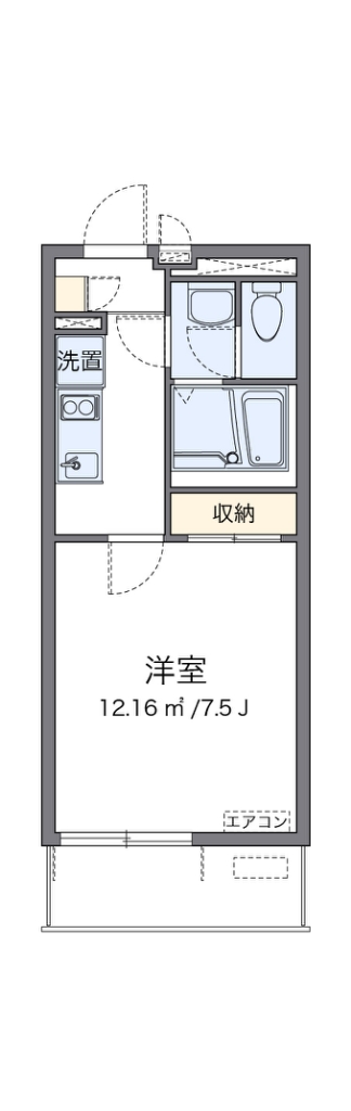 クレイノヴェリテ 105号室 間取り