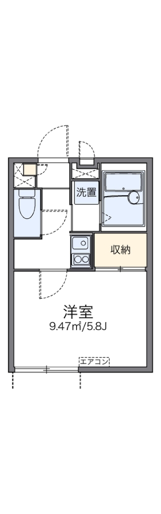 レオパレスヴァンベールⅡ 101号室 間取り